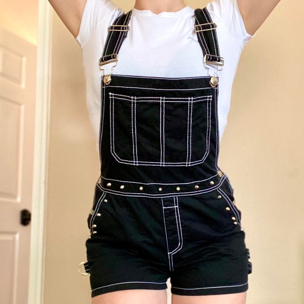 TRIPP nyc Black Goth Emo Short-alls overalls
